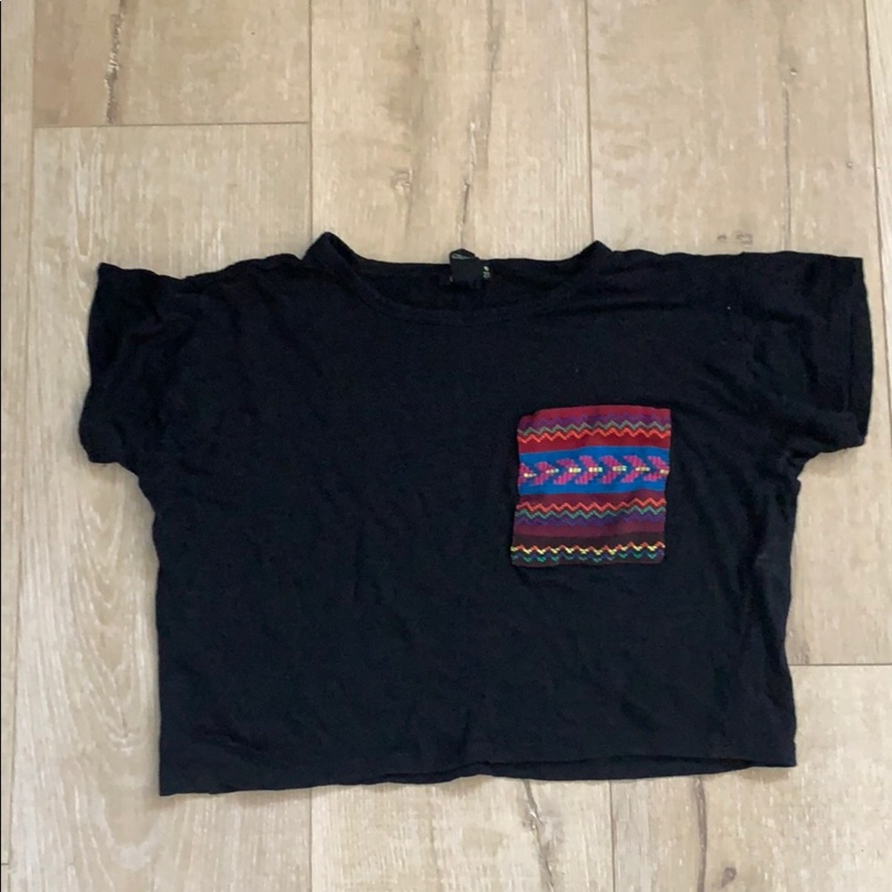 Forever 21 pocket tee crop top